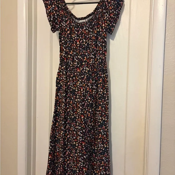 Maurices Navy Floral Midi Dress - Picture 1 of 3